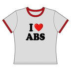 I Love Abs - Ringer Tee