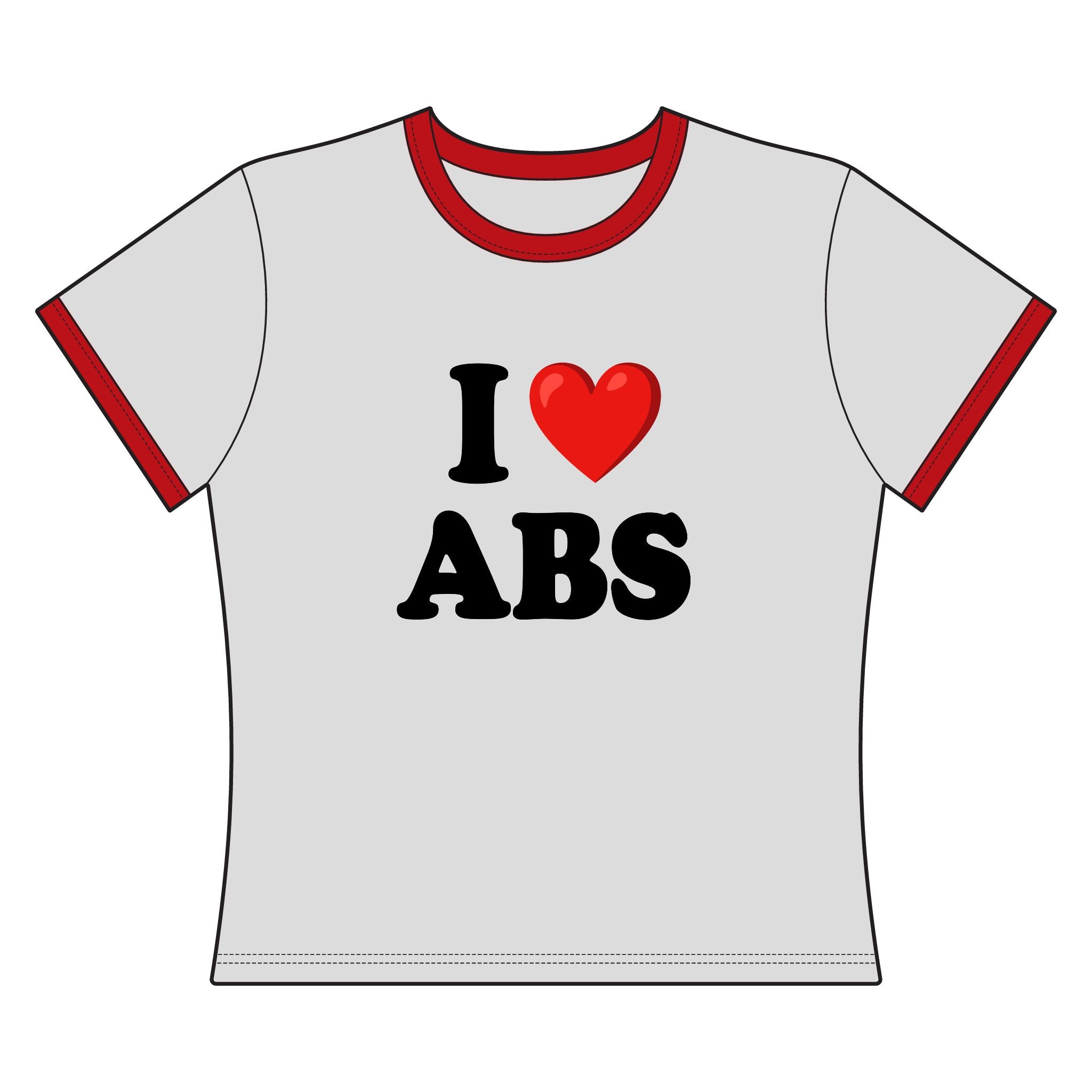 I Love Abs - Ringer Tee