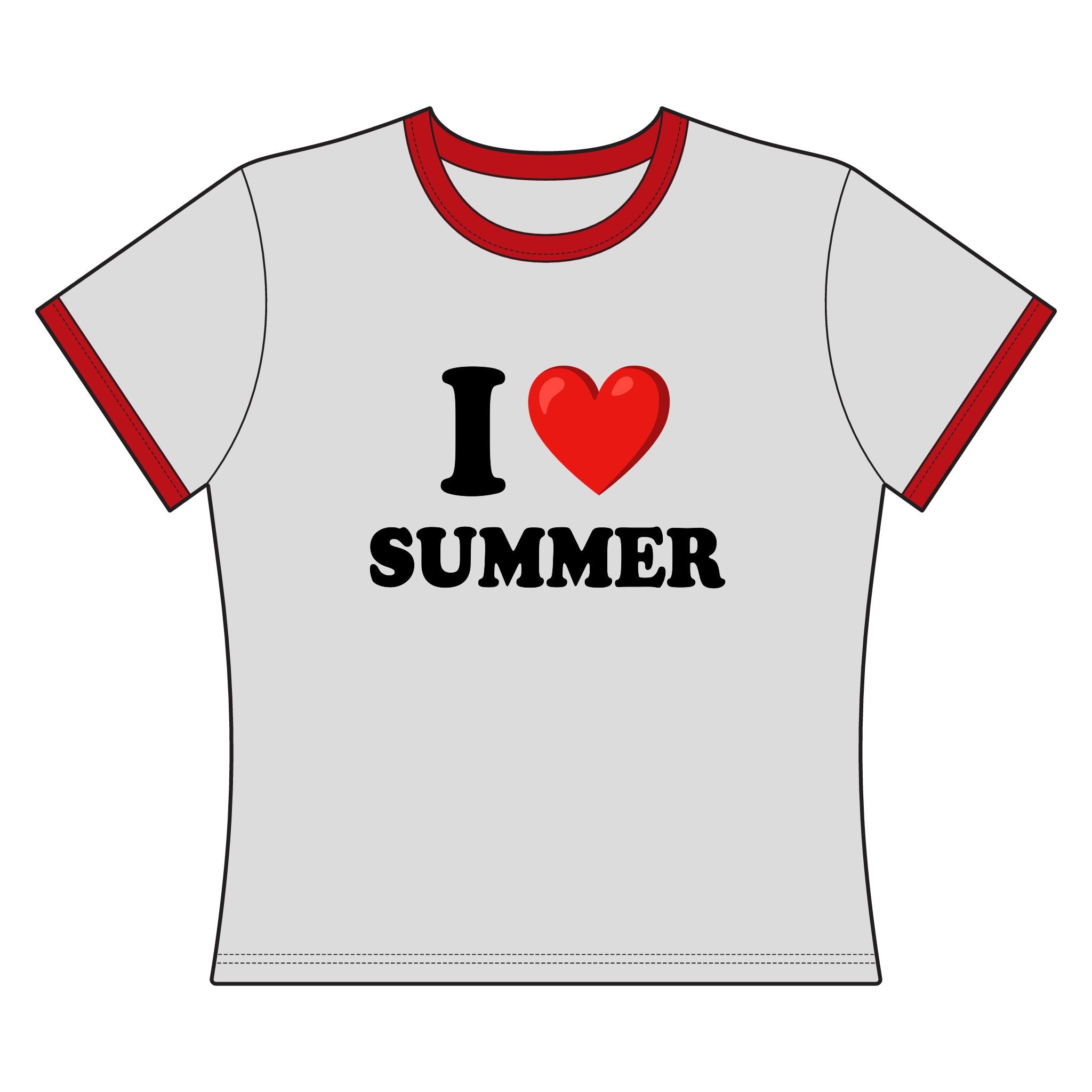I Love Summer - Ringer Tee